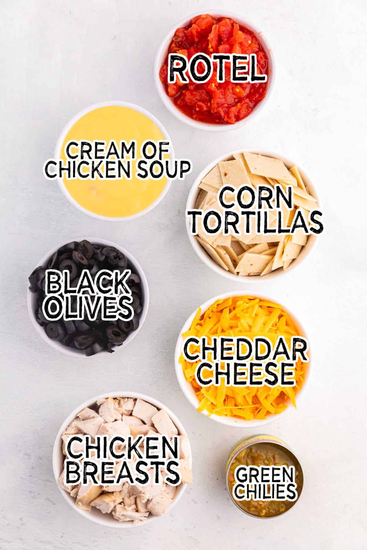 Ingredients to make south of the border chicken.