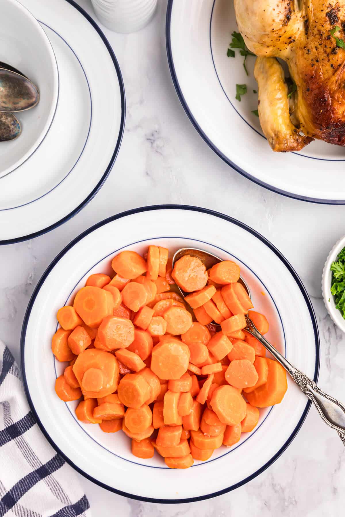 Sweet and sour carrots on a plate.