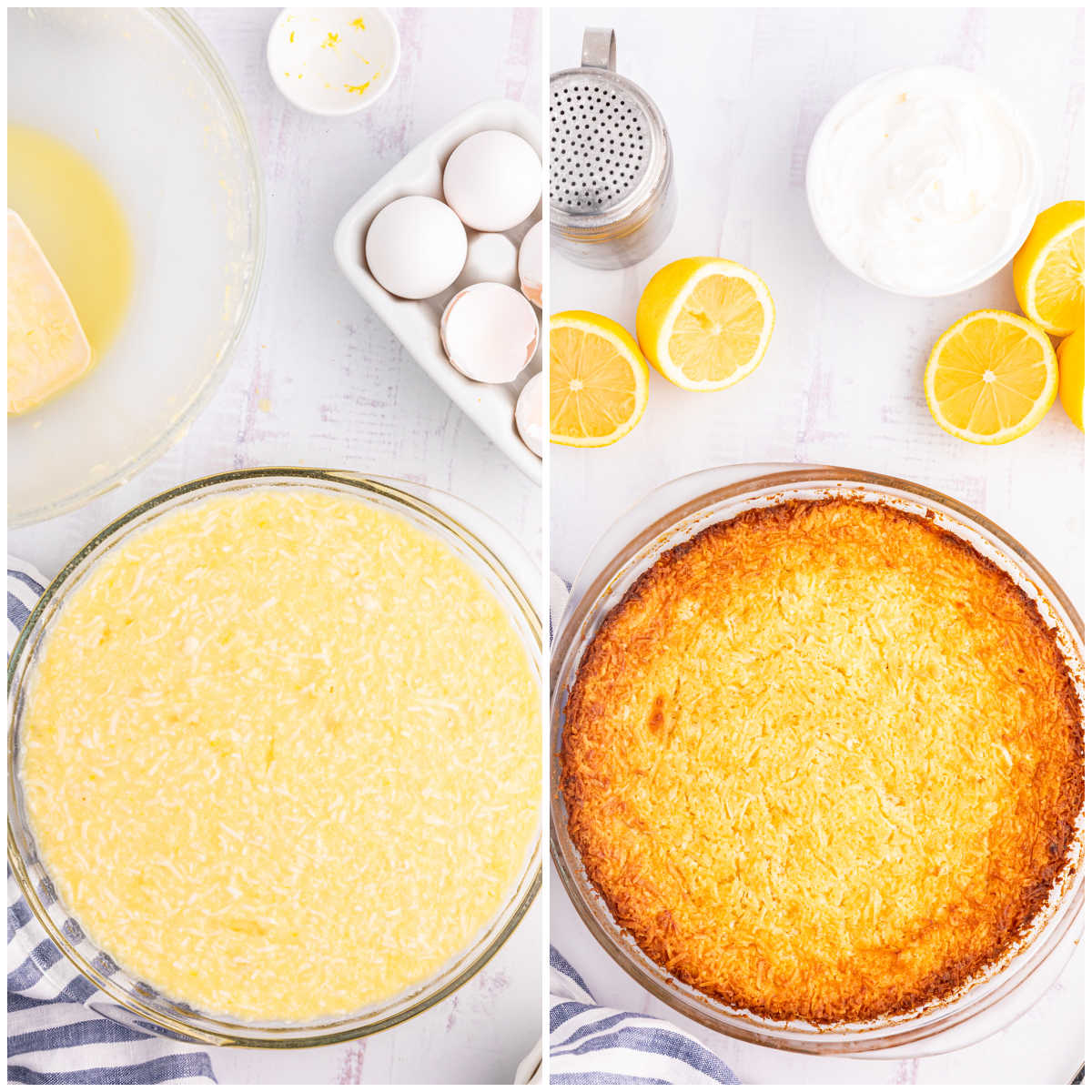 Steps to make Lemon Impossible Pie.