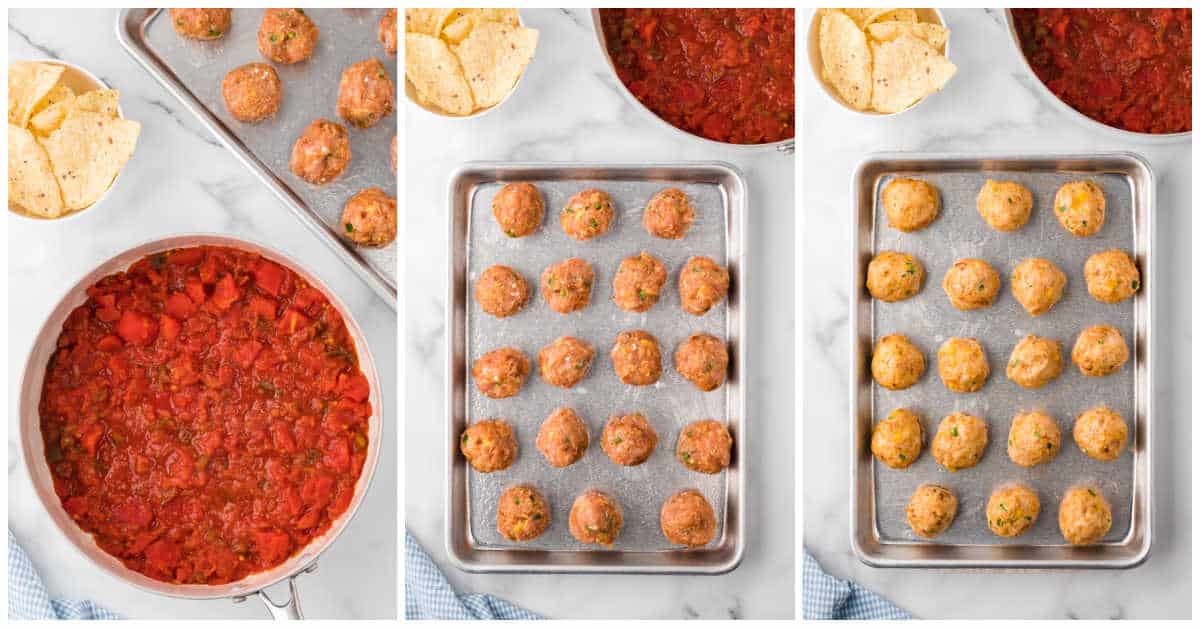 Steps to make Mexican Meatballs.