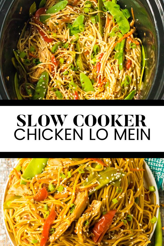 Easy Slow Cooker Chicken Lo Mein Recipe Simply Stacie