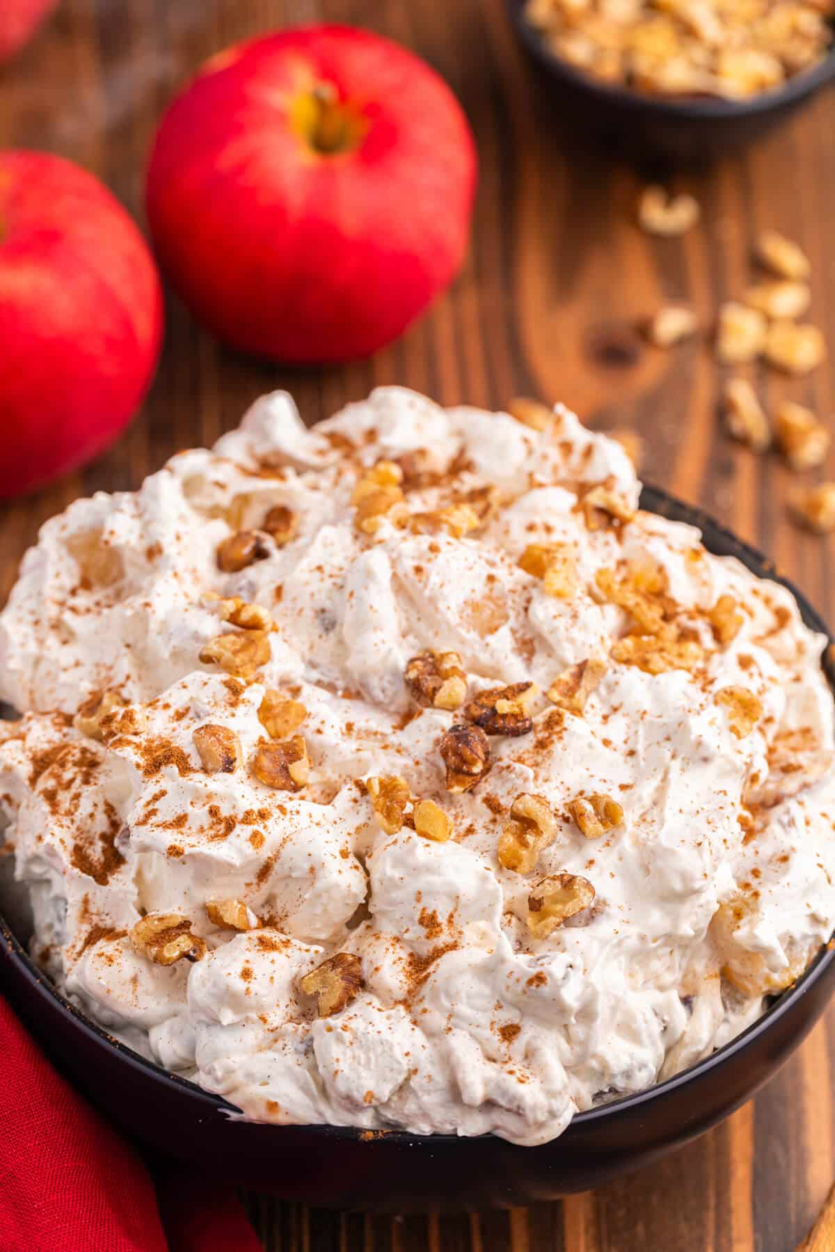 Apple pie fluff in a bowl.