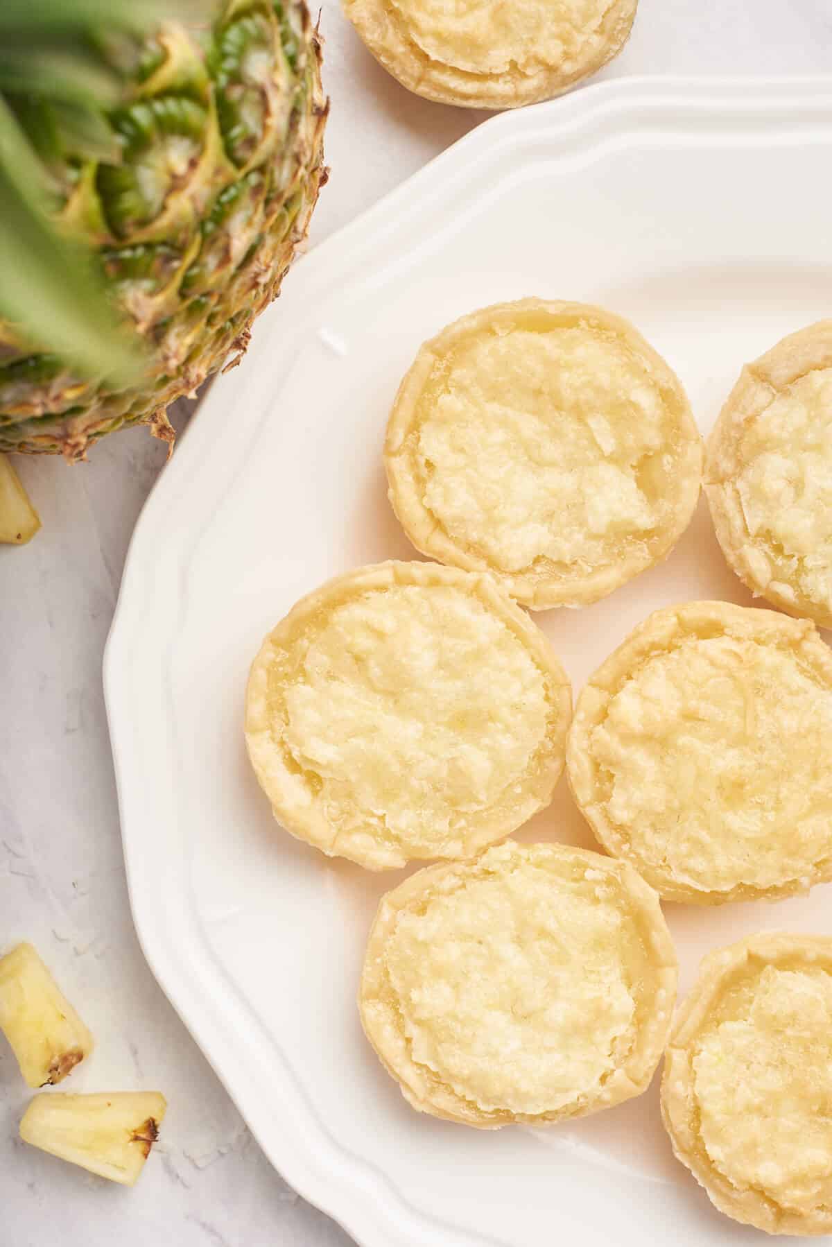 Pineapple Tarts on a plate.