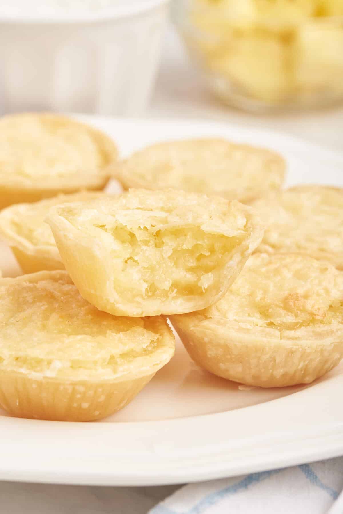 Pineapple tarts on a plate.