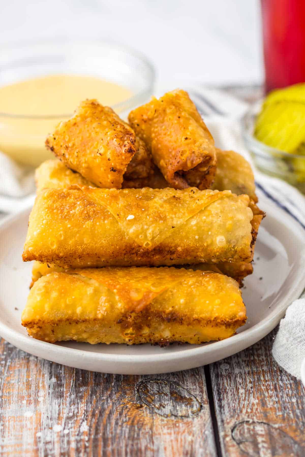 Big Mac Egg Rolls on a plate.