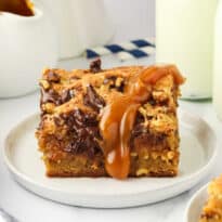 A piece of the recipe on a plate.