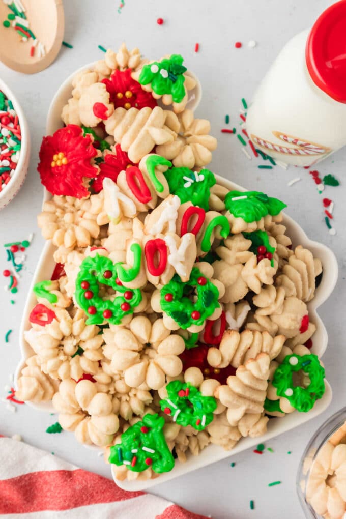 Classic Christmas Spritz Cookies Recipe - Simply Stacie