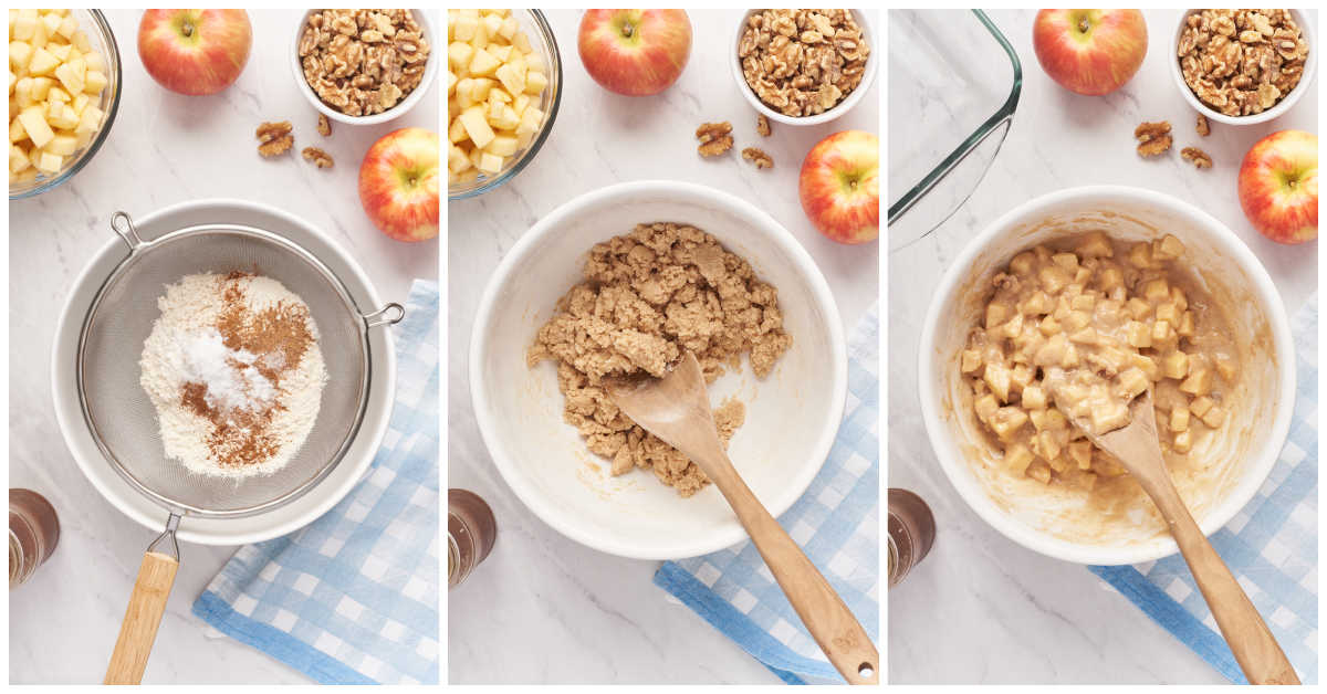 Steps to make Nobby Apple Cake.