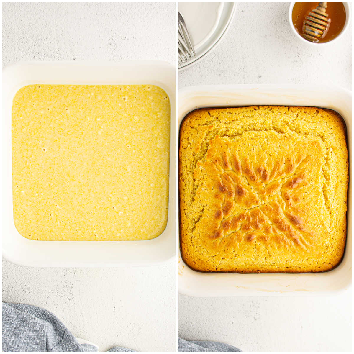 Steps to make southern corn cake.