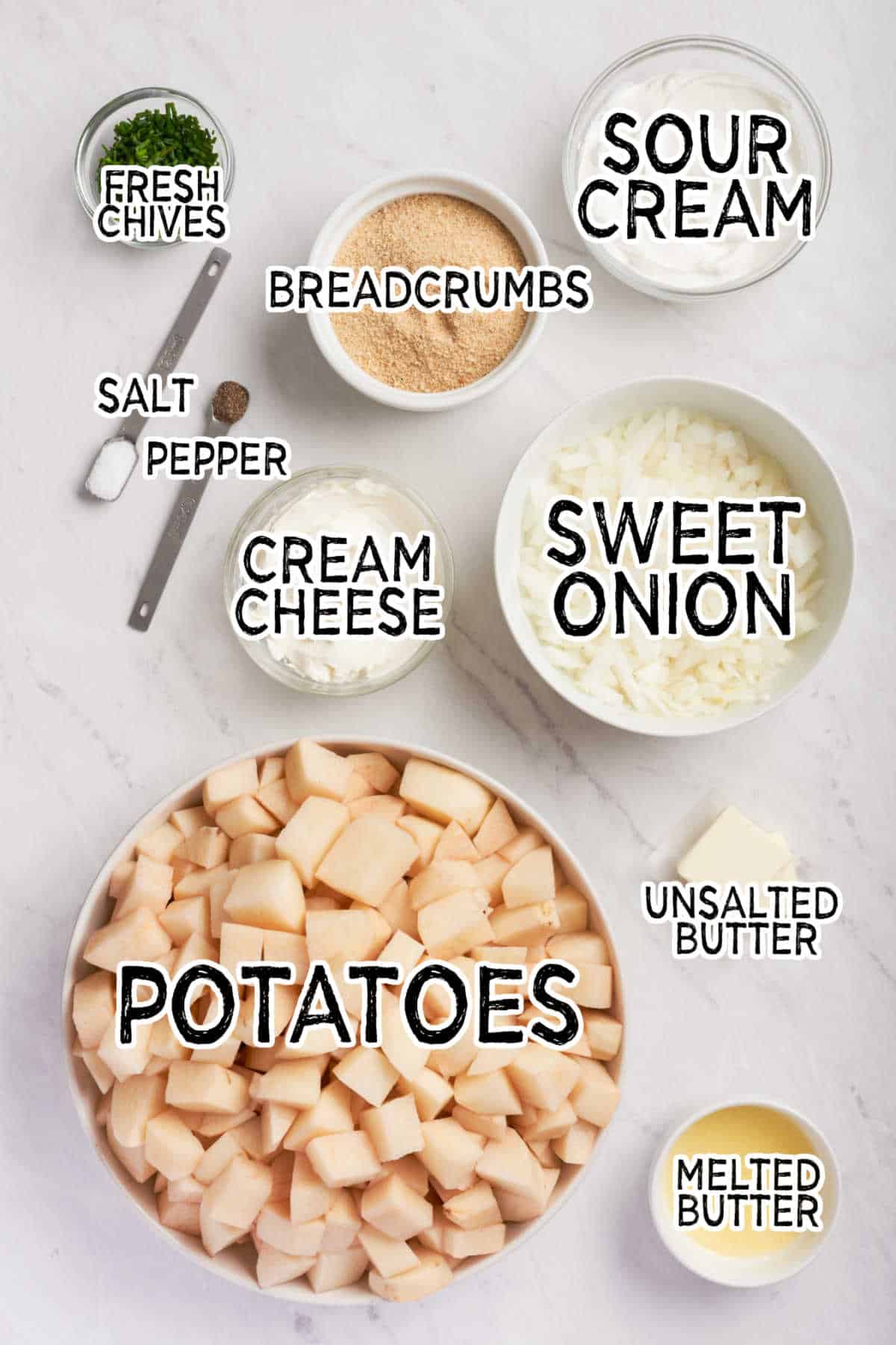 Ingredients to make Swedish Potatoes.