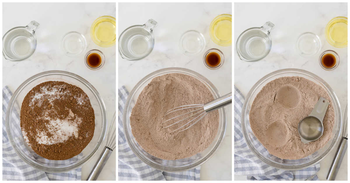 Dry ingredients prepared to make the recipe. 