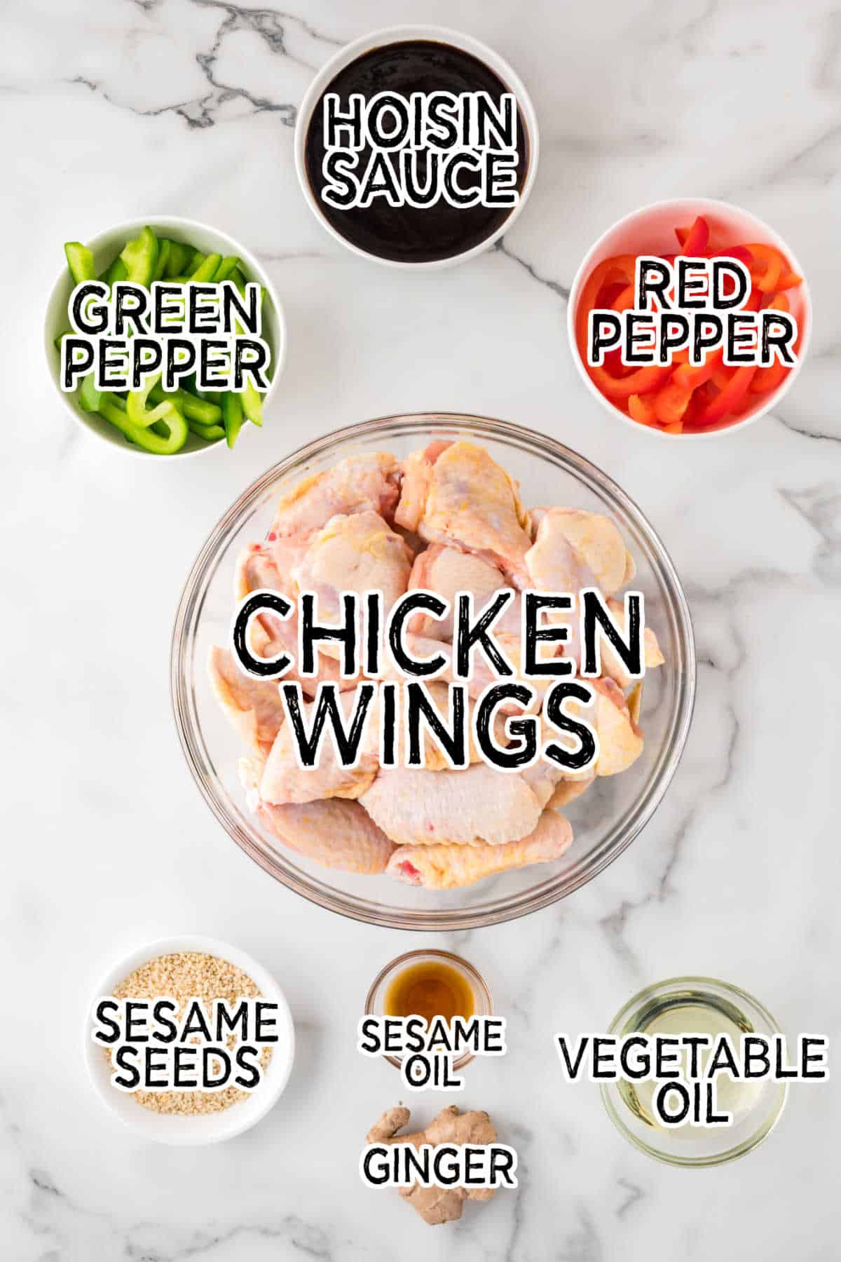 Ingredients to make Asian Chicken Wings.