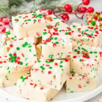The fudge on a plate.