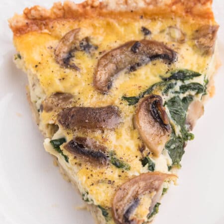 A slice of the recipe on a plate.