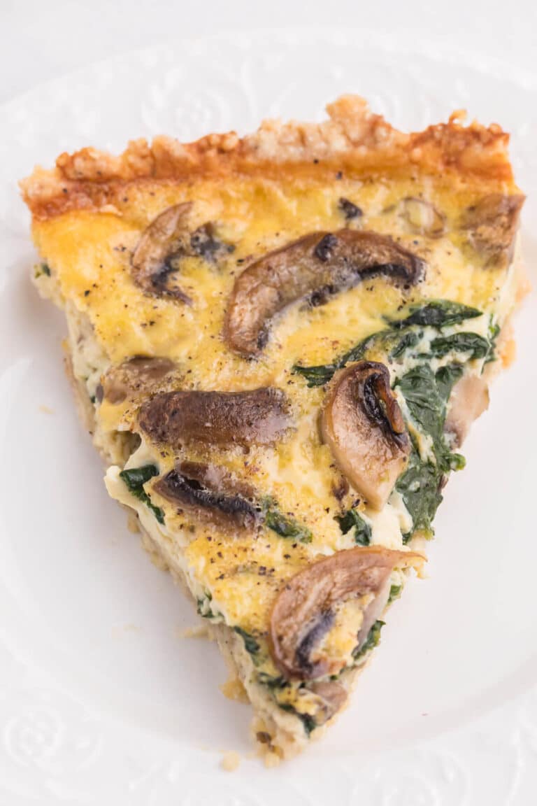 A slice of the recipe on a plate.