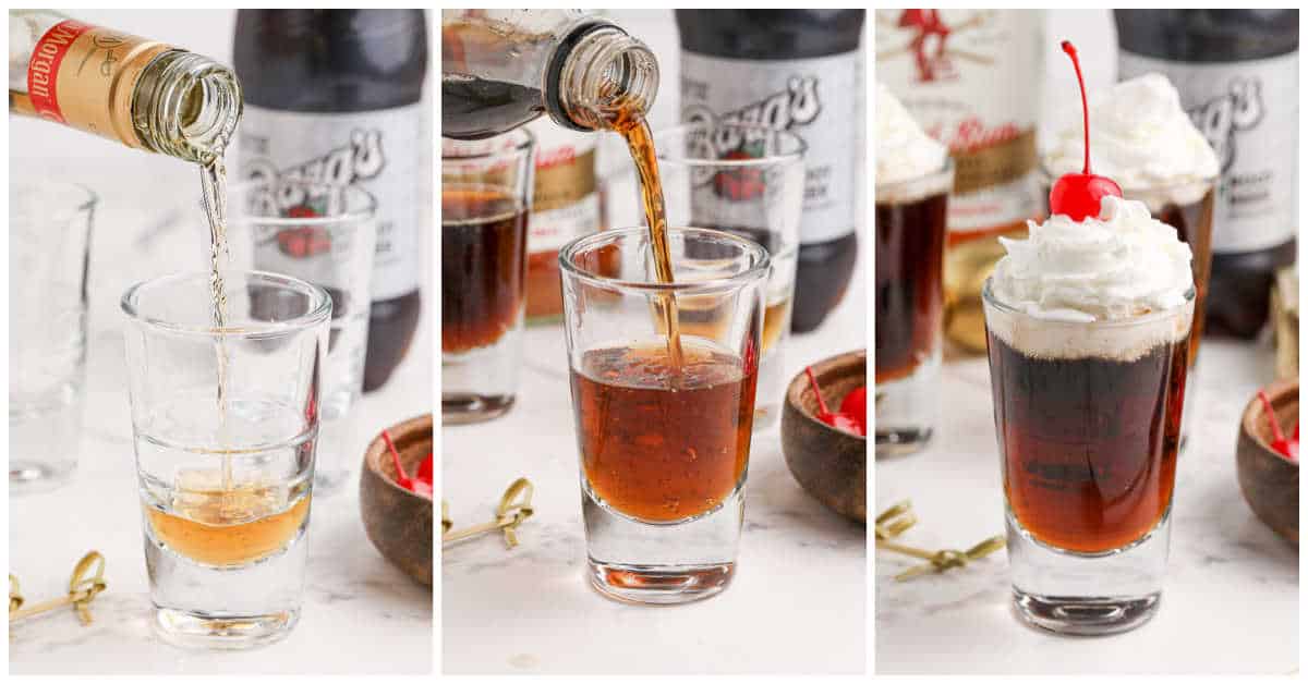 Steps to make root beer shooters.