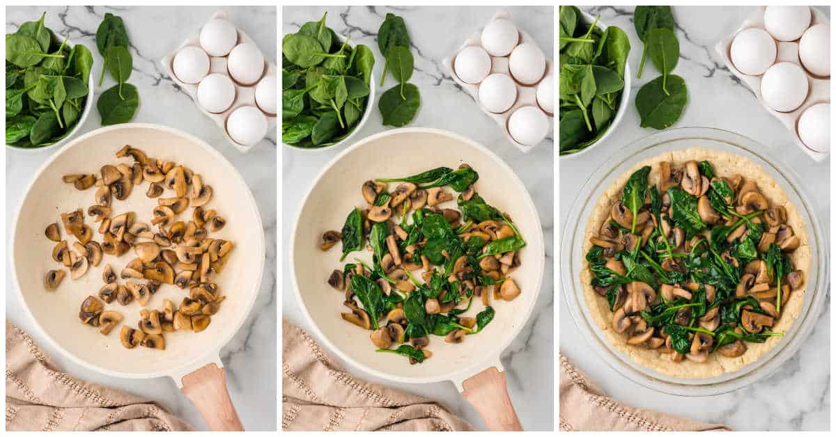 Collage of making the veggies.