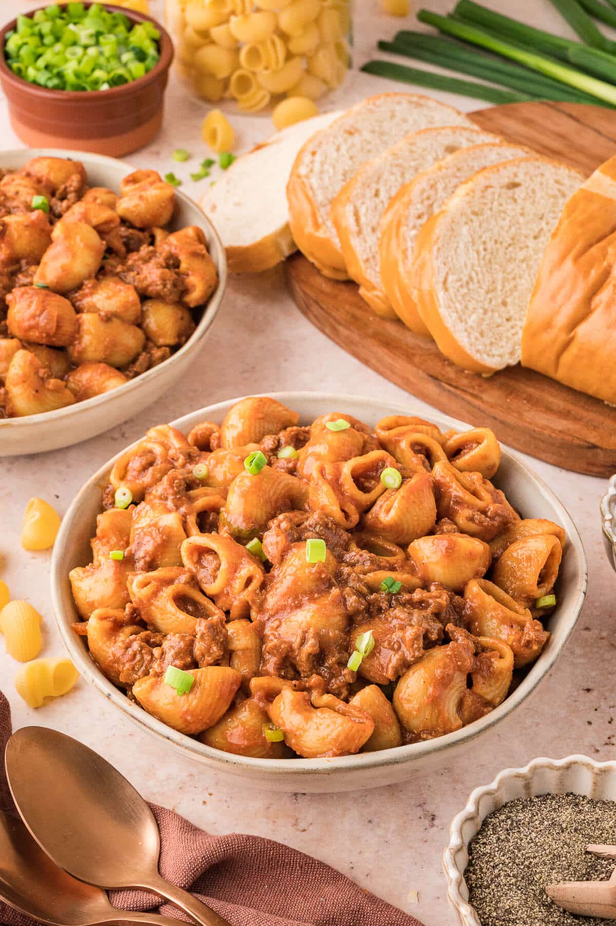 Grandma's Goulash in a bowl.