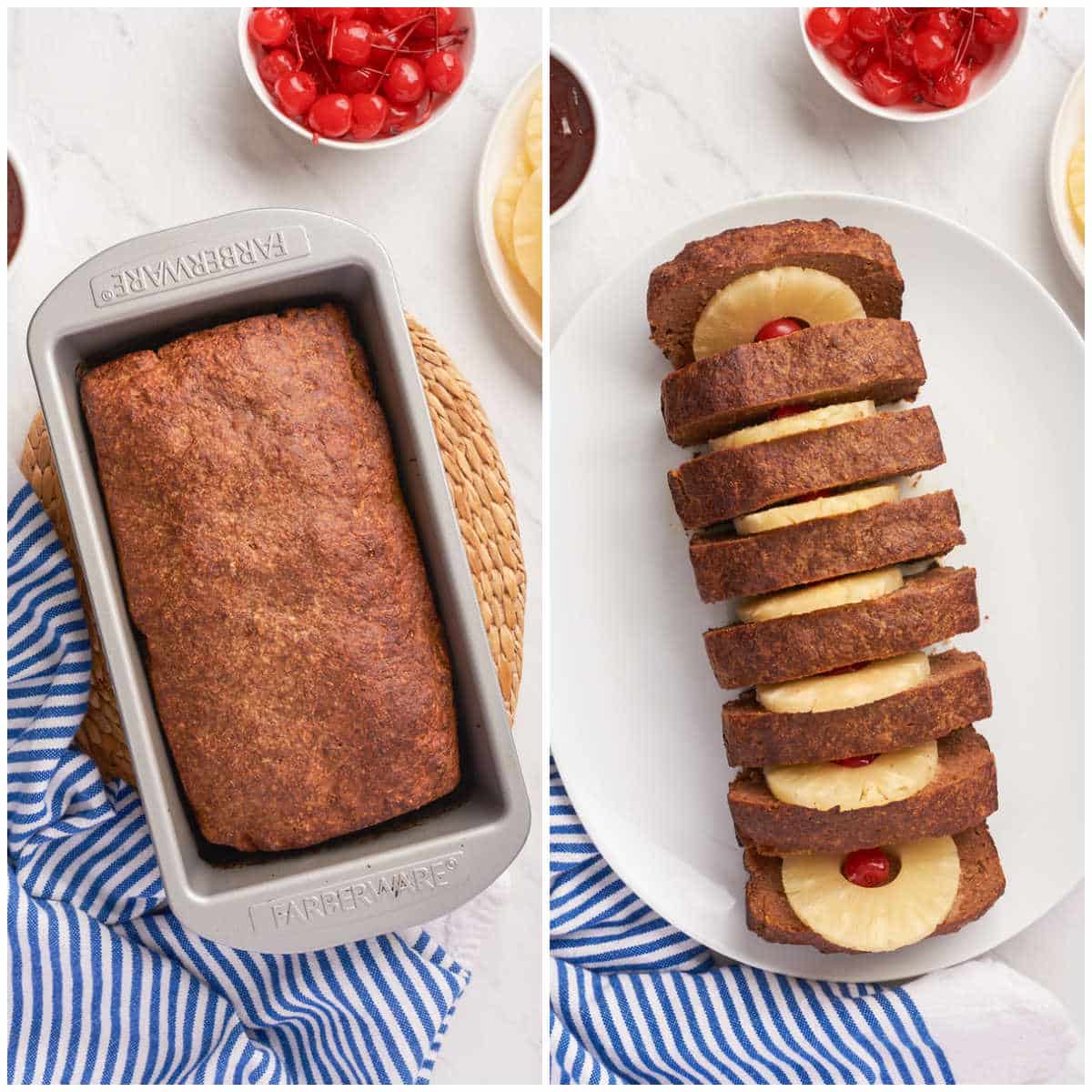 Steps to make Caribbean meatloaf.