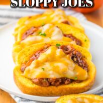 Texas Toast Sloppy Joes pin image.