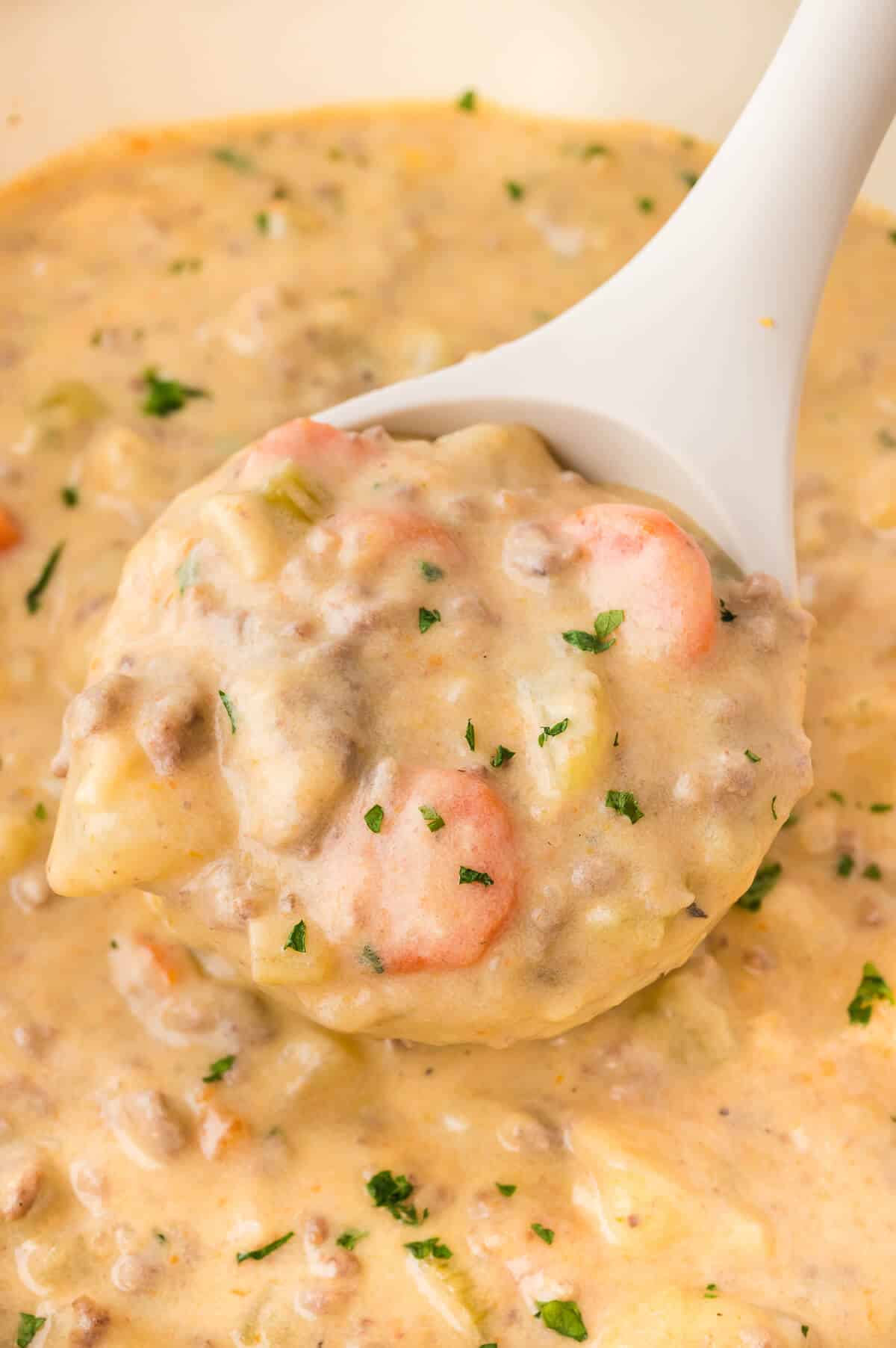 A ladle with the recipe.