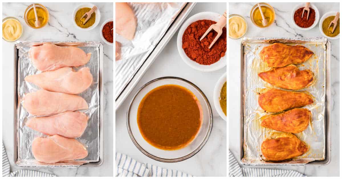 Collage of preparing the recipe from start to finish.