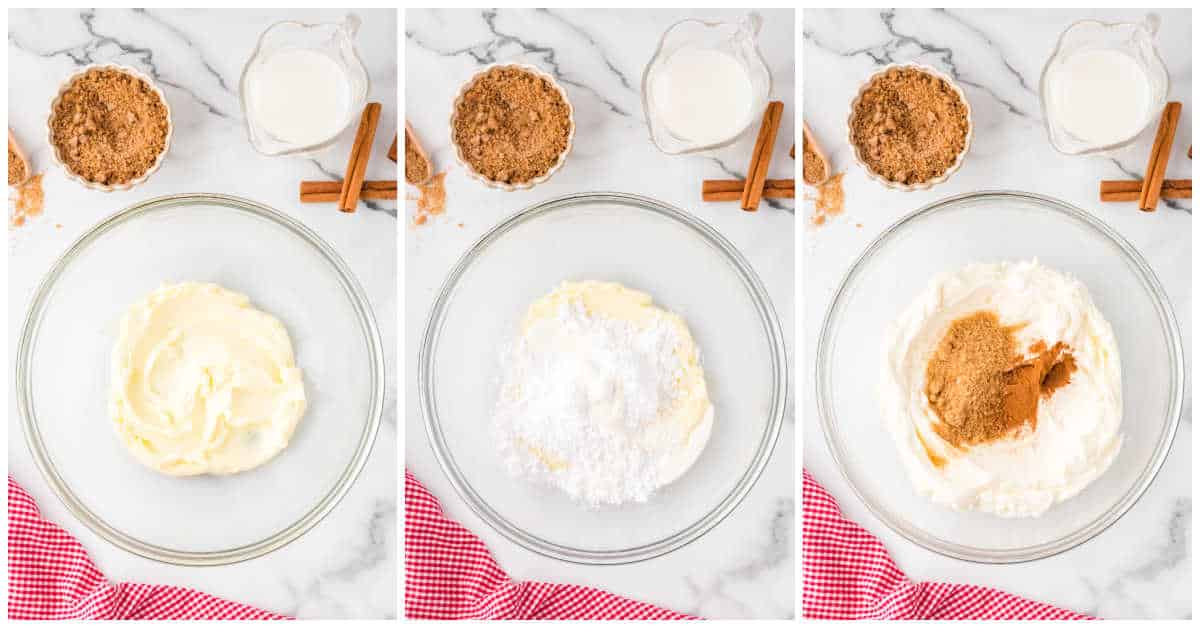 Collage of making the buttercream.