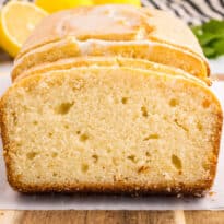 Cake cut into slices.