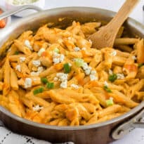 The recipe in a pan.