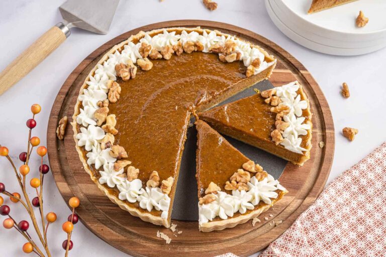 The recipe with pieces cut on a wooden surface.