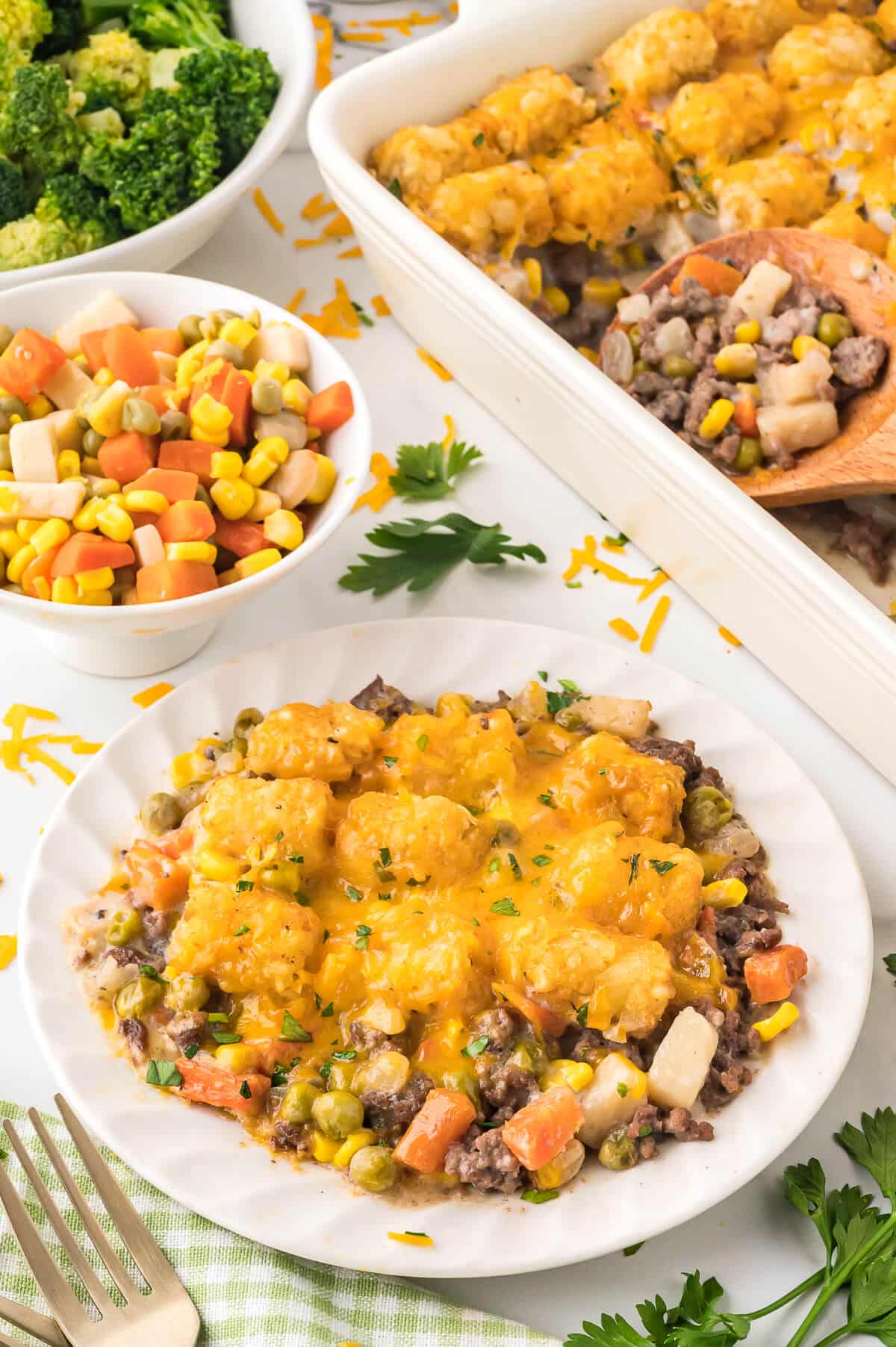 The recipe served on a plate.