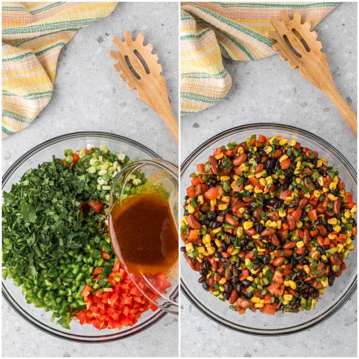 Steps to make cowboy caviar.
