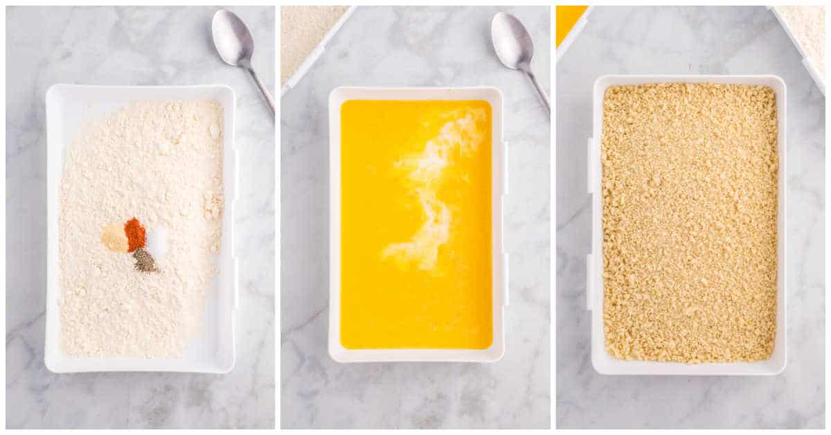 Steps to make hot honey chicken tenders.