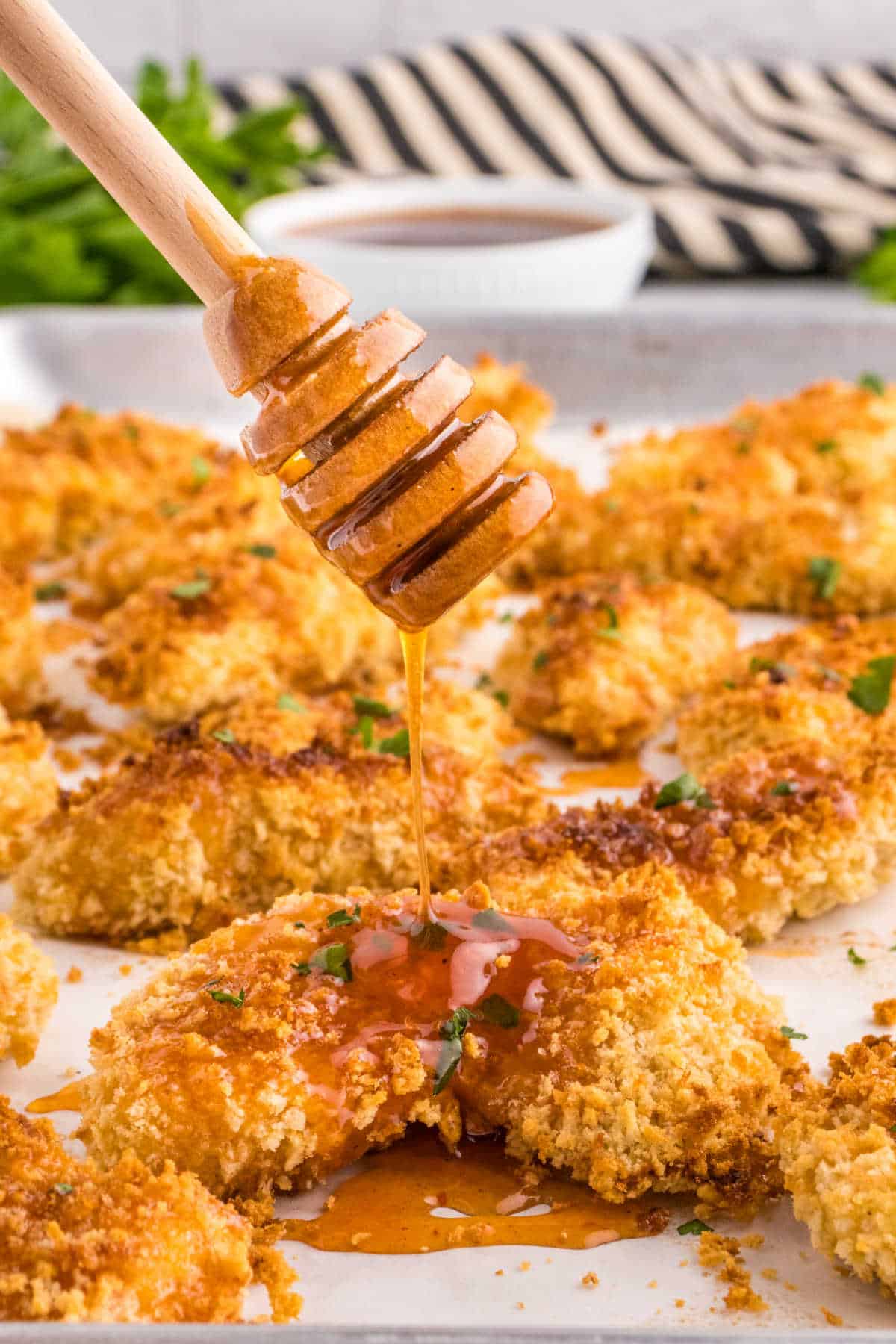 Crispy Baked Hot Honey Chicken Tenders Recipe - Simply Stacie