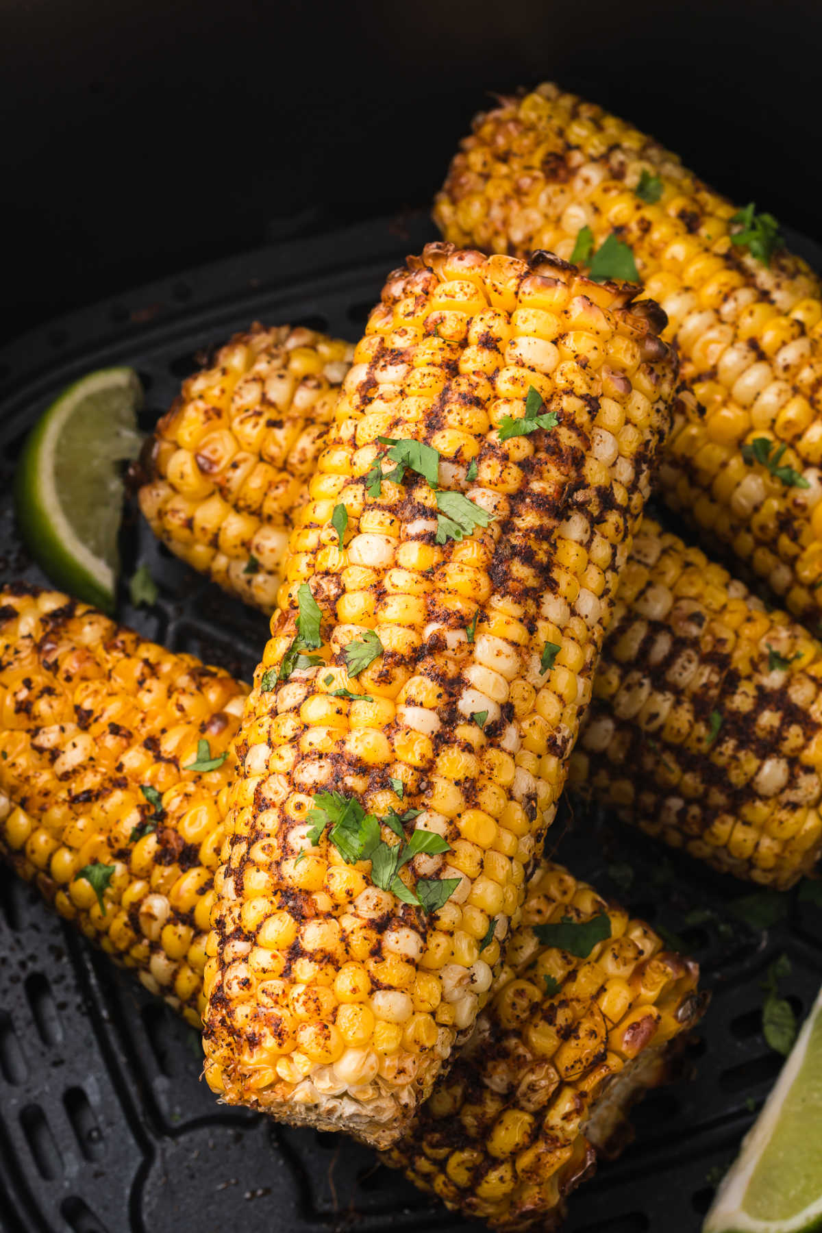The recipe in the air fryer.