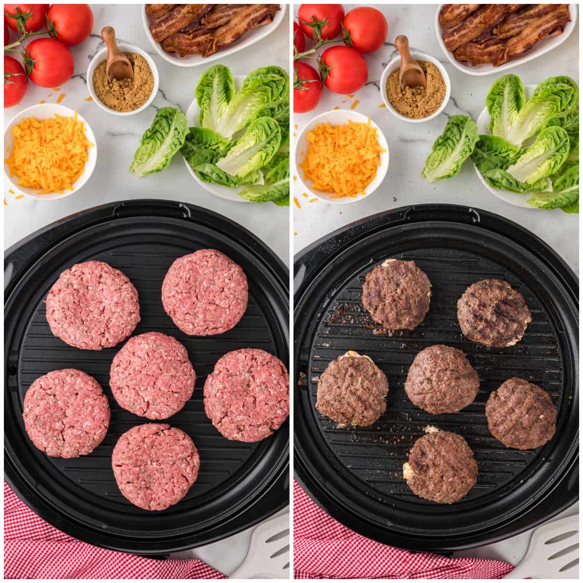 Steps to cream cheese stuffed jalapeno burgers.