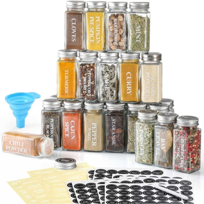 Spice jars.