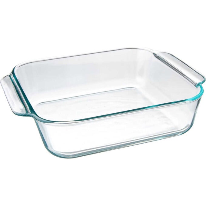 8 inch square casserole pan.