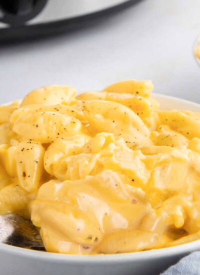 The recipe on a plate with a fork.