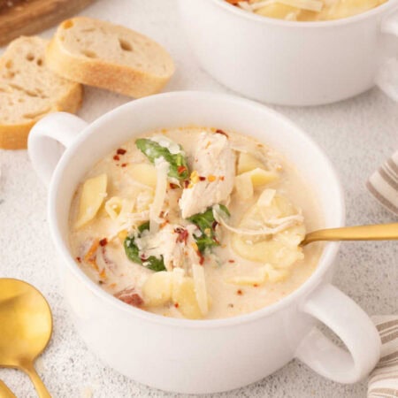 A bowl of soup.