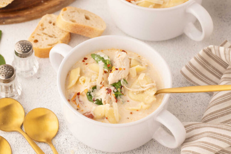 A bowl of soup.