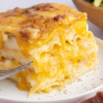 A slice of the recipe on a plate.