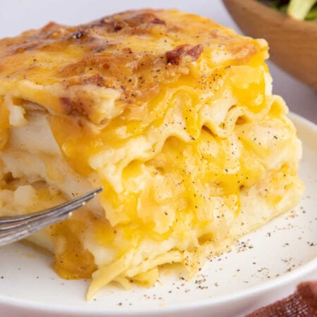 A slice of the recipe on a plate.