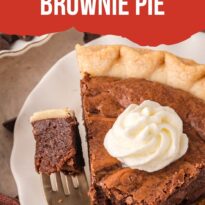 Pin image of brownie pie.