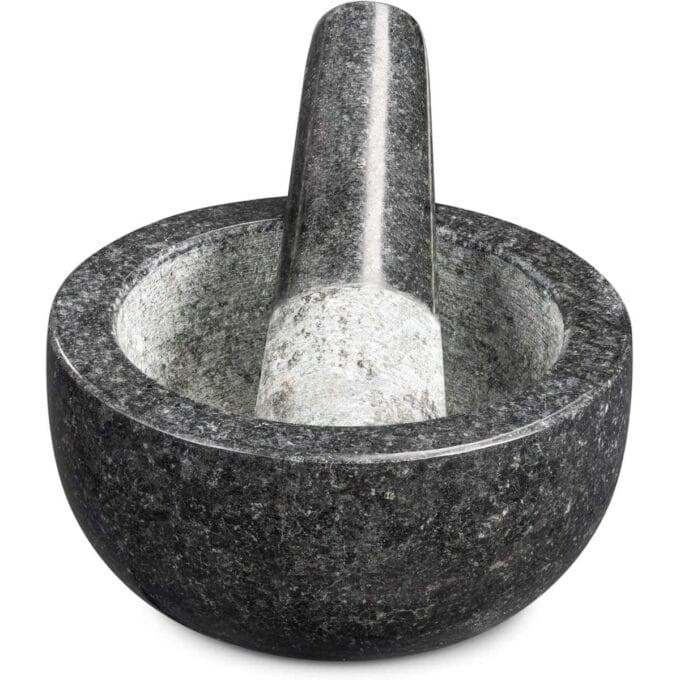 Mortar and pestle.