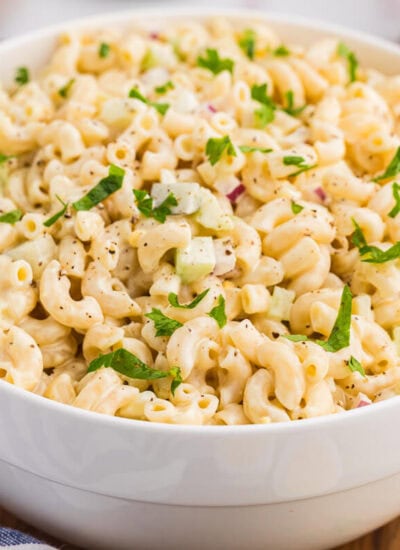 The recipe in a white bowl.