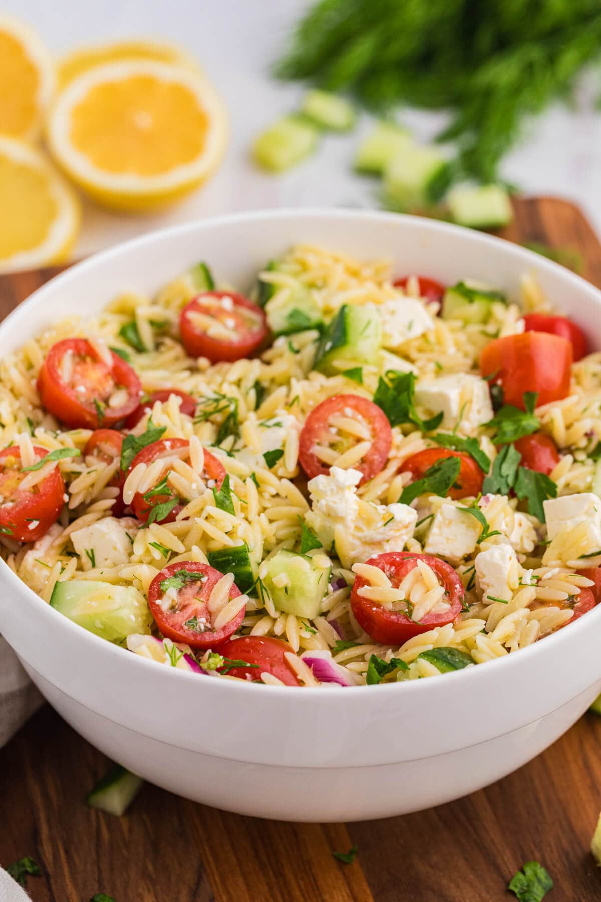 The recipe in a white bowl.