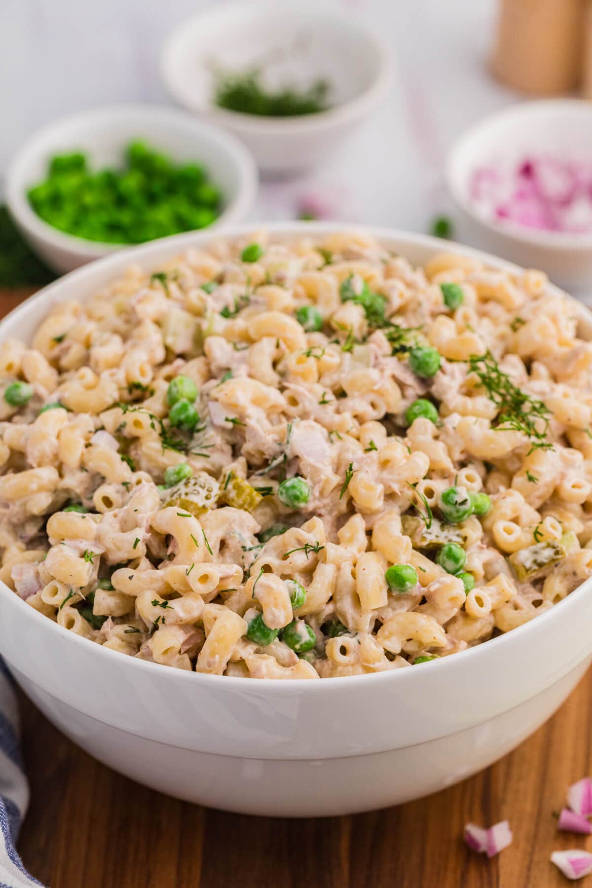 The recipe in a white bowl.