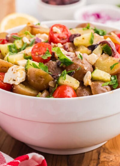 A white bowl of the recipe.