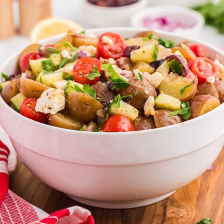 A white bowl of the recipe.
